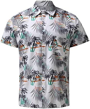 Ljetne muške majice Muške proljeće Ljetne košulje Casual Beach Tropical Butteup Top majica Ispisani Muški