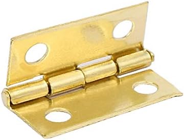 X-Dree Nakit Poklon kutija CASE cijev cijevi Zlatni ton 18mm Dužina 2pcs (Caja de Regalo Para Joyas Caja de Madera Bisagras A Tope Tono Dorado 18 mm Longitud 2pcs