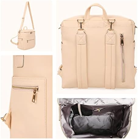 moteric Soho Blush veganska kožna torba za malu djecu, veliki dizajner, izolirana torba za pelene, ruksak-dječje putne torbe za djevojčice i dječake - essentials must have-pañaleras