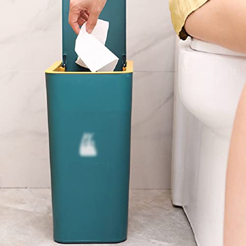 Recikliranje smeća kante za kantu za kantu za toalet s poklopcem na papirnom košaricu za domaćinstvo Kuhinjska kuhinja Velike kapacitete Cylindricke Plastična kanta Kuhinja Kantu za smeće