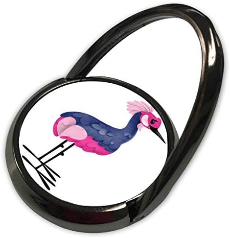 3Droza Anne Marie Baugh - slatke ilustracije - slatka ružičasta i plava flamingo ilustracija ptica - telefonski