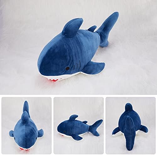 Z zbwkbr morskog plljana životinjsko plavo punjeno morski pas plišani, mali morski pas jastuci za djecu,