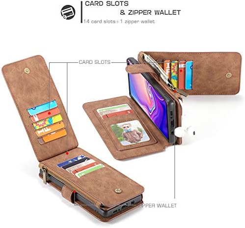 GFU 2-u-1 odvojiva Samsung Galaxy S10 5G torbica za novčanik, najbolji tanki držač za kartice kožna magnetna