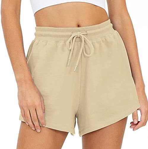 Ženske pune vučne vučne kratke hlače Labavi protočni hem elastični struk zvecke Summer Casual Lounge Sports