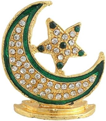 MYRA INC zelena boja Allah znak zvijezda statua dekorativna za Auto instrument tablu kućni i kancelarijski