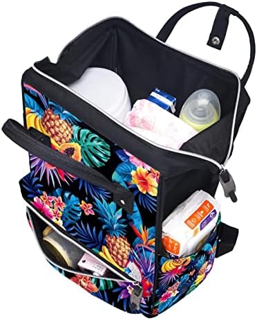Guerotkr putnički ruksak, ruksak za torbu pelena, ruksak pelena, cvijet ananas banana listov