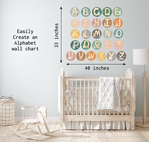 Abecedne zidne naljepnice za učionicu - 5-inčne dječje abecede slova za zid | ABC zidne naljepnice za dječje