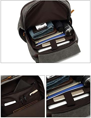 Raksak za laptop platna sa džepom protiv krađe - stilski i sigurna torba za ramena za posao, školu ili putovanja