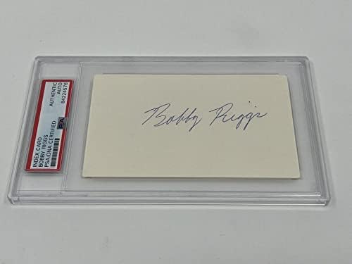 Bobby Riggs tenis potpisala je indeks autografa PSA DNK * 76 - AUTOGREMENE TENISE PLJEVE