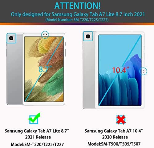 Lirykupe Samsung Galaxy Tab A7 Lite 8,7 inča 2021, TOCTO otporna na karticu Galaxy A7 Lite Case za klima