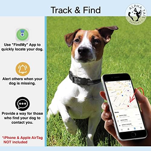 Zračni tag Holder ovratnika [2 paket] + 1 Veliki ovratnik za pse | Pas GPS Tracker Securly Fit Inside AlphatAilsuppLjupplies's