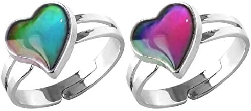 Acchmn raspoloženje prsten Ljubav Srce mijenja boju emocionalni osjećaj podesiva veličina raspoloženje prstena