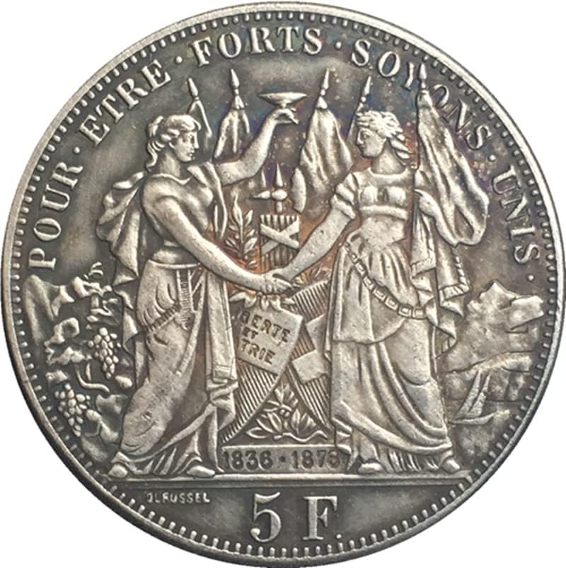 1876. Švicarske kovanice bakrene srebrne sabirne koprive za obrtne kovanice mogu puhati