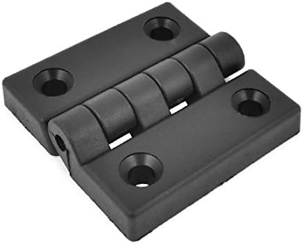 X-Dree Rupa s crnim plastičnim ležaljkama cijevi za cijev od cijevi 65mm x 65mm (Agujero Avellanado de la Puerta de plástico negro con bisagra de 65 mm x 65 mm
