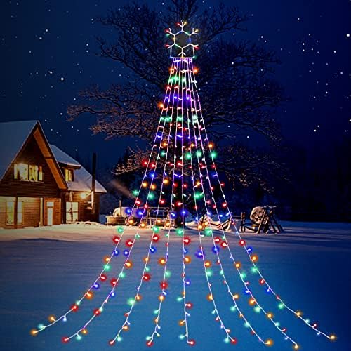 Miniao božićna svjetla, 317 LED lampica vodopada sa 13 Topper Snowflakes 8 Načini rasvjete unutarnje dekorativne
