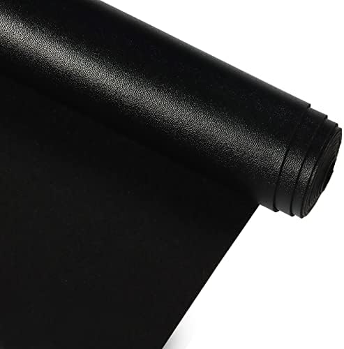 Ramya Crni jednobojni glatki listovi od umjetne kože 1 rolne 12 X53, savršeni za ručno izrađene DIY zanatske projekte