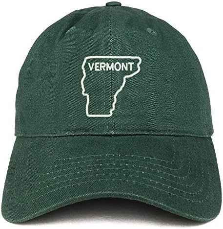 Trendy Prodavnica Odjeće Vermont Tekst State Outline Država Vezeni Pamučni Tata Šešir