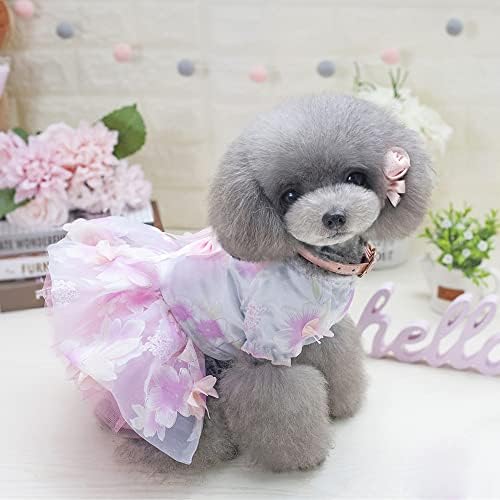 FESPMOR Štene Fancy Cvijet mali pas haljine za pse za vjenčanje suknje