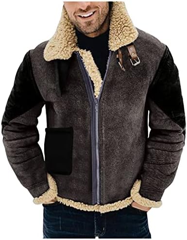 Muškarci Jesen i zimski kaput Ležerne prilike pune boje odgovaraju plišani zip kaput dugi rukav kaput s