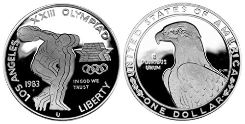 1983 S nama Mint OlPmpic Dook Prigodni srebrni dolar 1 GEM Sjajno dokaz o nama