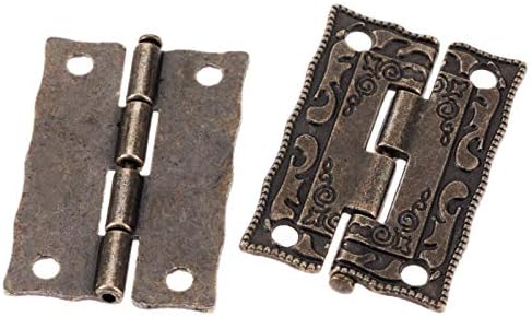 Hardverska šarka za šarku 2pcs 35x 23mm Antikni brončani šarki ukras za ladicu za ladicu vrata Vintage Zbir