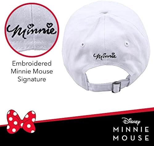 Koncept jedan ženski Disney's Minnie Mouse lukovi vezeni pamučni podesivi Tata šešir sa zakrivljenim obodom