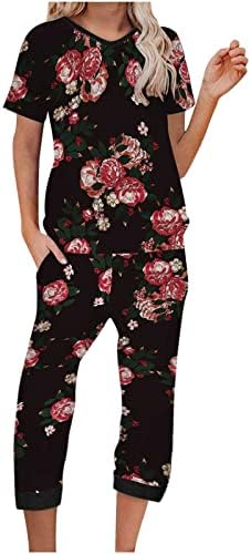 Ženski kompleti pantalona jesen ljetna odjeća Trendy Regular Fit Y2K pamučni grafički Print cvjetni kompleti