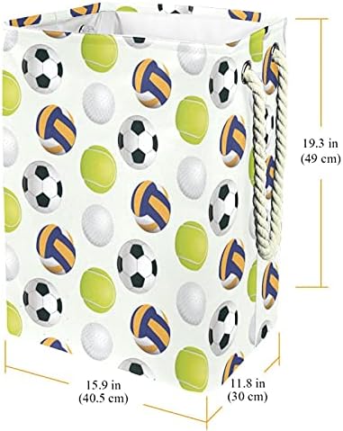 Inhomer sport ball Pattern velika korpa za veš vodootporna sklopiva korpa za odeću za organizatore igračaka