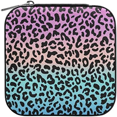 ALAZA ružičasto plava Leopardova kutija za nakit PU kožna putna mala torbica za Organizator nakita kutija za Držač prstena za žene za žene
