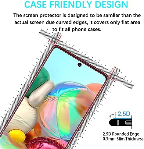 VARWANEO [3 pakovanje] za Samsung Galaxy A71 5G/4G zaštitnik ekrana,9h tvrdoća kaljeno staklo,sa 2.5 D zaštitom Ivica,HD Clear [protiv ogrebotina] [bez mjehurića] jednostavna instalacija