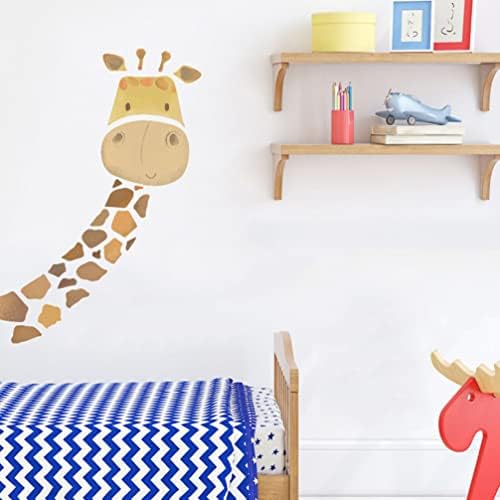 Lioobo 1 Set žirafa zidna naljepnica DIY žirafa zidna naljepnica samoljepljiva Zidna dekoracija slatka životinja