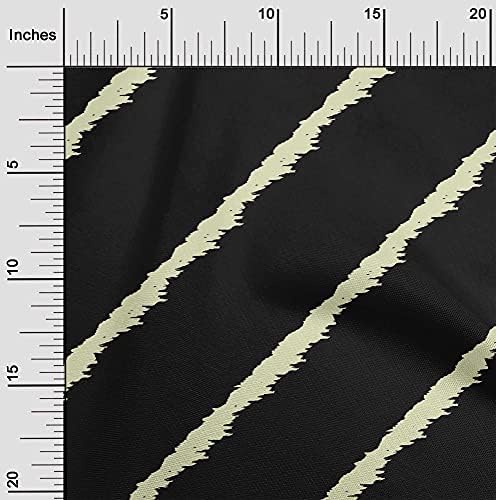 oneOone viskoza šifon Crna tkanina Stripe Craft projekti dekor tkanina štampana dvorištem širine 42 inča
