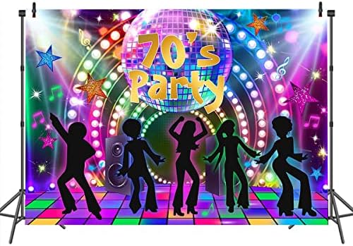 Mocsicka 70-ova Disco tema pozadina Vintage Povratak na 70-ove disco ples dekoracije za zabavu vinil 1970's
