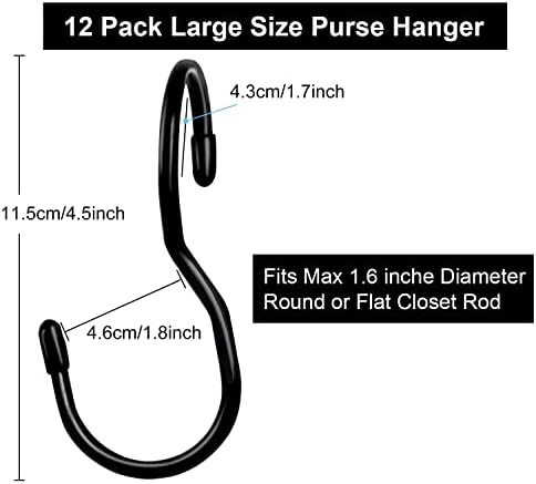 12-pakovanje torbica za ormar, jedinstvene torbe za oblikovanje vrećice torbice, kuke za obline velike veličine