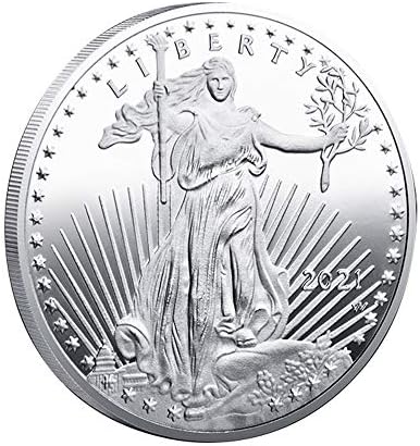 2pcs ujedinjena država američka 2021. Kip Liberty Eagle Coin Commemorativni kolekcija kolekcija poklon zlato