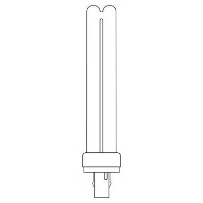 Biax Ecolux kompaktna fluorescentna lampa, 26 w, 105 volt, T4, 4-pinski , topla bijela, 2700 K