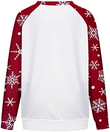 Ružna Božićna košulja Ženska Moda Casual Dugi rukav Božićni Print dukserica vrhovi bluza Xmas_Tops
