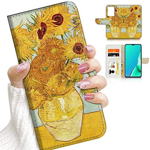 za Samsung S21 Ultra, za Samsung Galaxy S21 Ultra 5G, dizajniran poklopac kućišta telefona sa preklopnim novčanikom, A23195 Van Gogh Suncokreti 23195