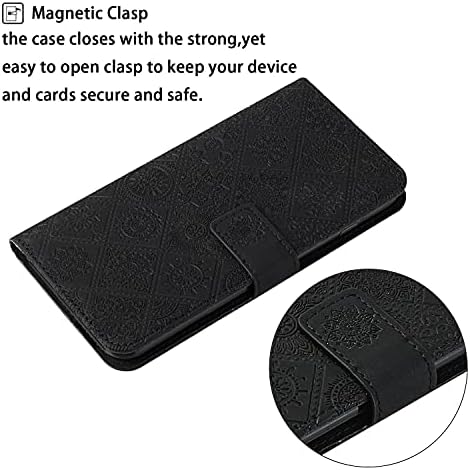 IMEIKONST za Samsung Galaxy A14 5G futrola za telefon jednobojna kožna torbica elegantna PU koža sa karticom Cash Slots stalak za narukvicu Magnetic Flip zaštitni poklopac za Galaxy A14 5G Crni XCM