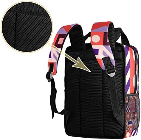 VBFOFBV ruksak za žene Daypack backpad bakfak za laptop Putujte casual torba, moderna apstraktna geometrijska umjetnost ružičasta ljubičasta