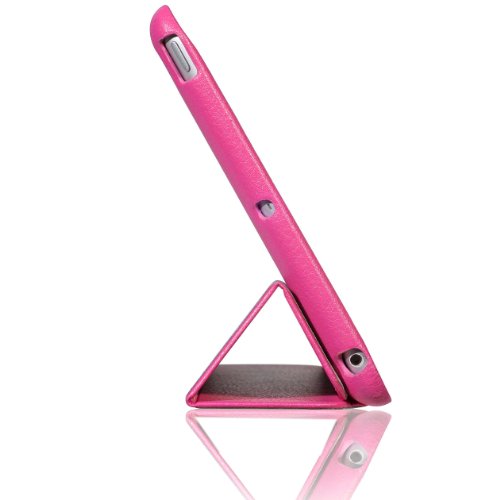 INVELLOP iPad Mini futrola, torbica od vruće ružičaste kože sa zaštitnicima ekrana od 3 paketa za Apple
