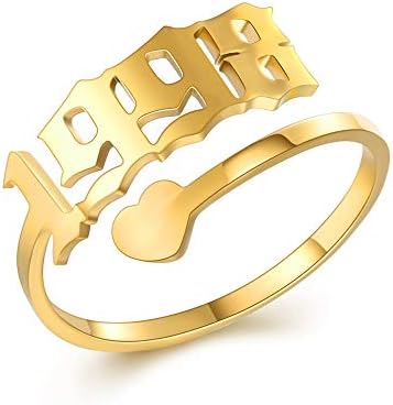 SKQIR godina otvoreni prsten za žene, početni broj godina rođenja prsten podesiv obećanje prstenovi zaručnički