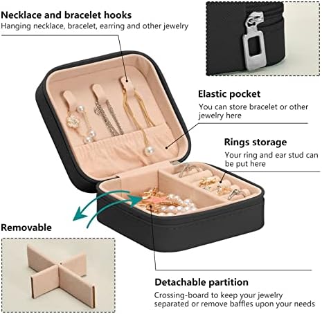 Rainbow Custom Travel Nakit Case PU kožna personalizirana prijenosna kutija za nakit Organizator Mala kutija