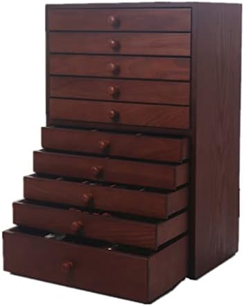 MMLLZEL višeslojna Velika 10-slojna Drvena kutija za nakit vintage Storage Organizator poklon kutije za