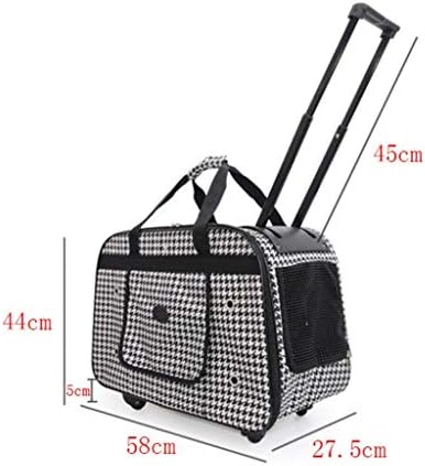 SCDCWW torba za kućne ljubimce-Oxford pet Carrier Rolling ruksak kolica za štene Rolling ruksak putni točkovi torba za prtljag
