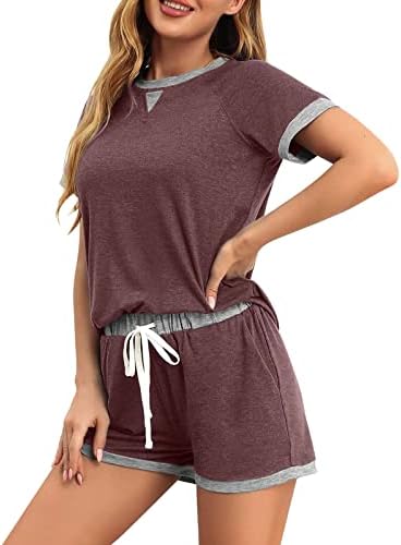 Odjeća za odmor za žene plus veličine kratkih rukava majica i kratke hlače visokog struka sa dnevnim boravke
