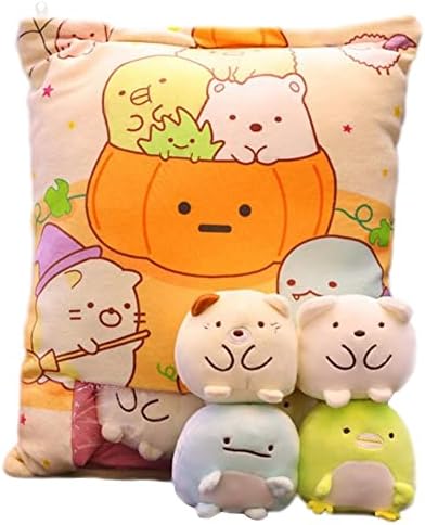 Slatka plišana jastuk Kawaii Dekor bacanja Jastuk Izmjenjive punjene životinjske igračke Fluffy Creative