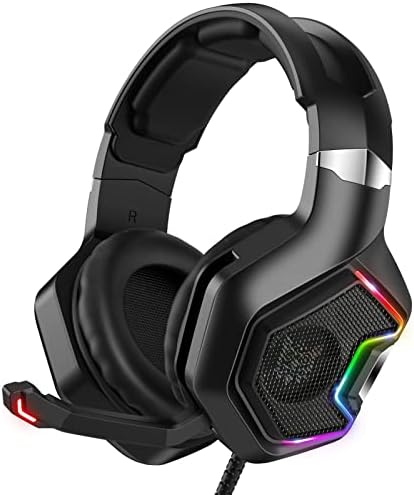 LGBN RGB Igra Slušalice, ergonomske žične slušalice sa mikrokretnim mikrofonom od 360 °, HD Stereo bas Igra