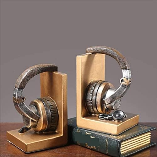 Jgatw Book End Bookends slušalice Bookend dekorativna klasična knjiga završava za čepove školskih knjiga