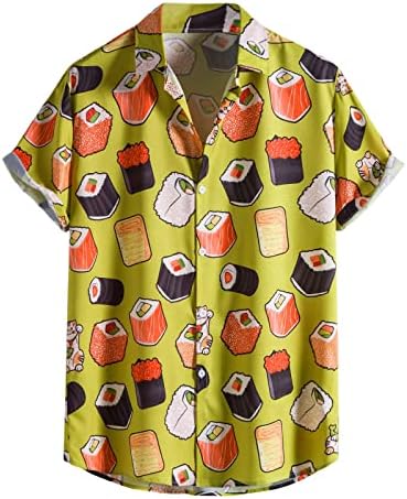 XXBR havajske majice za muškarce, prugasti majica s kratkim rukavima dolje majica ljetna majica opuštena-fit